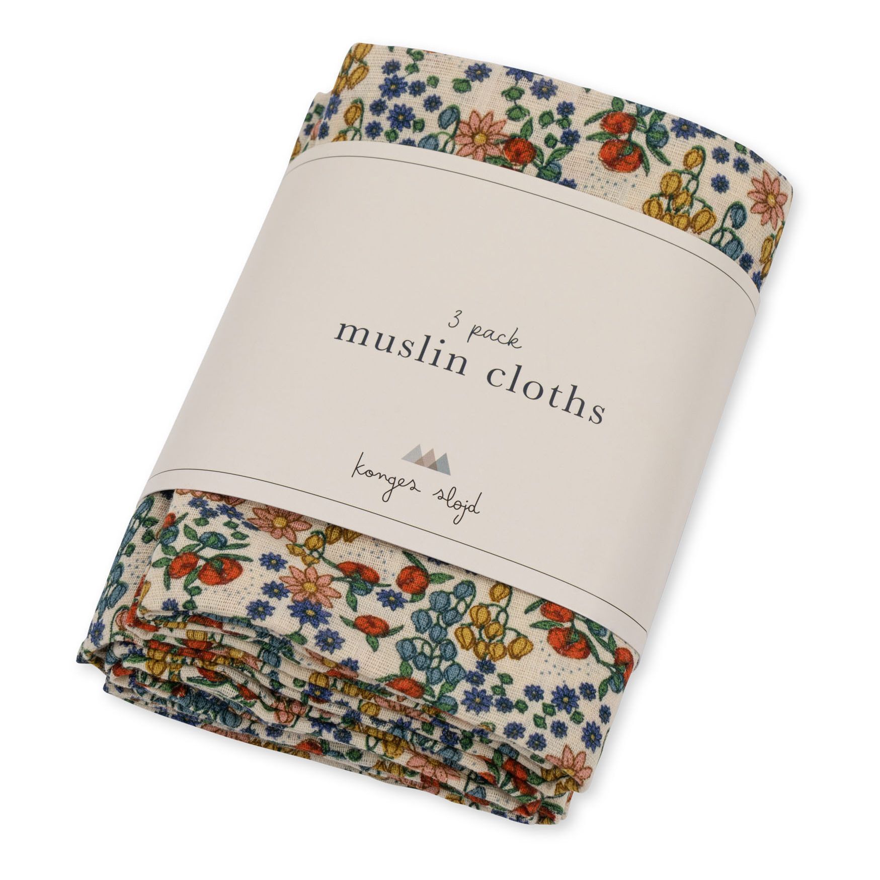 Konges Sløjd Bibi Fleur organic cotton nappies - Set of 3 Multicoloured one size unisex