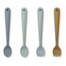 Liewood Silicone Cutlery - Set of 4 Whale blue multi mix one size unisex