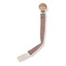 1+ in the family Aina Ribbed Striped Pacifier Clip Brown one size unisex
