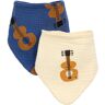 Bobo Choses Set of 2 Organic Cotton Guitars Bibs Blue one size unisex