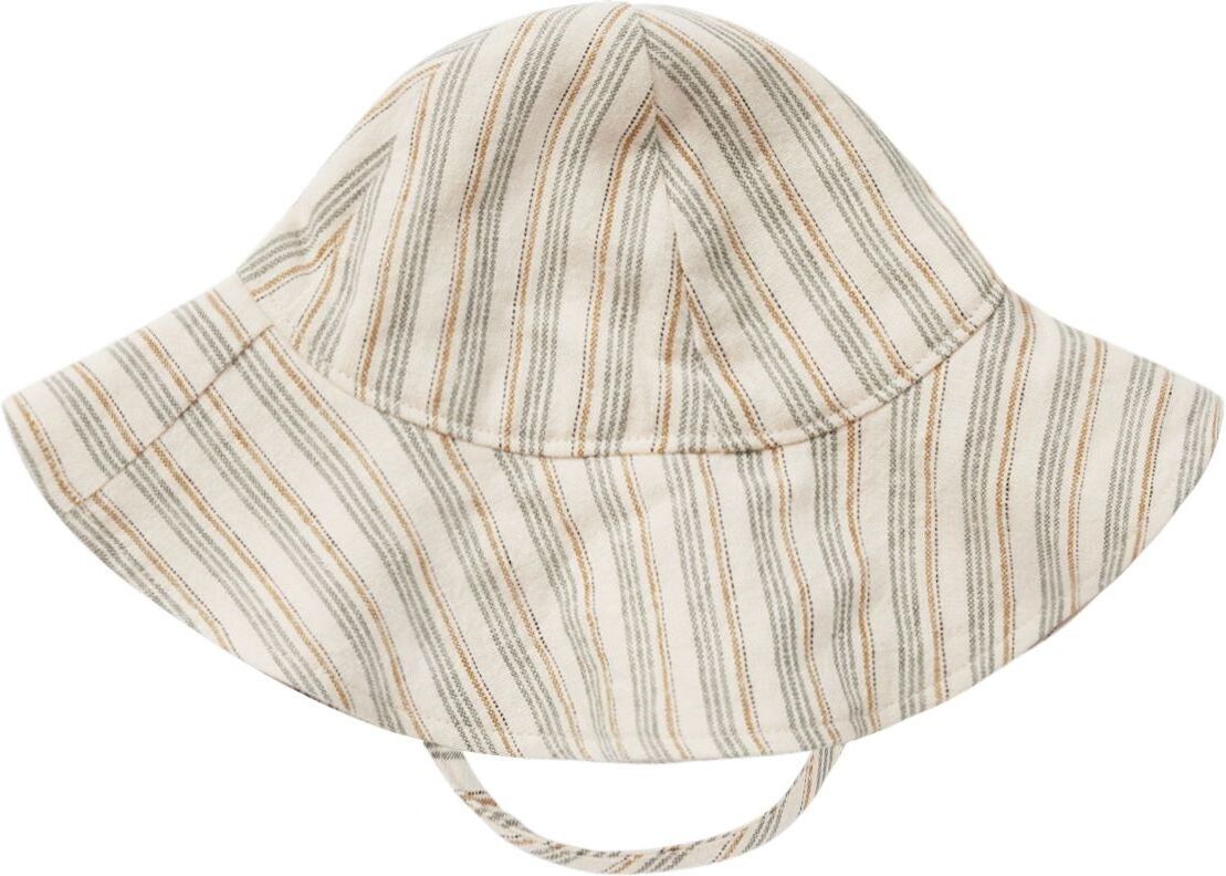 Rylee + Cru Striped Woven Hat Off white 0/6 months Girl