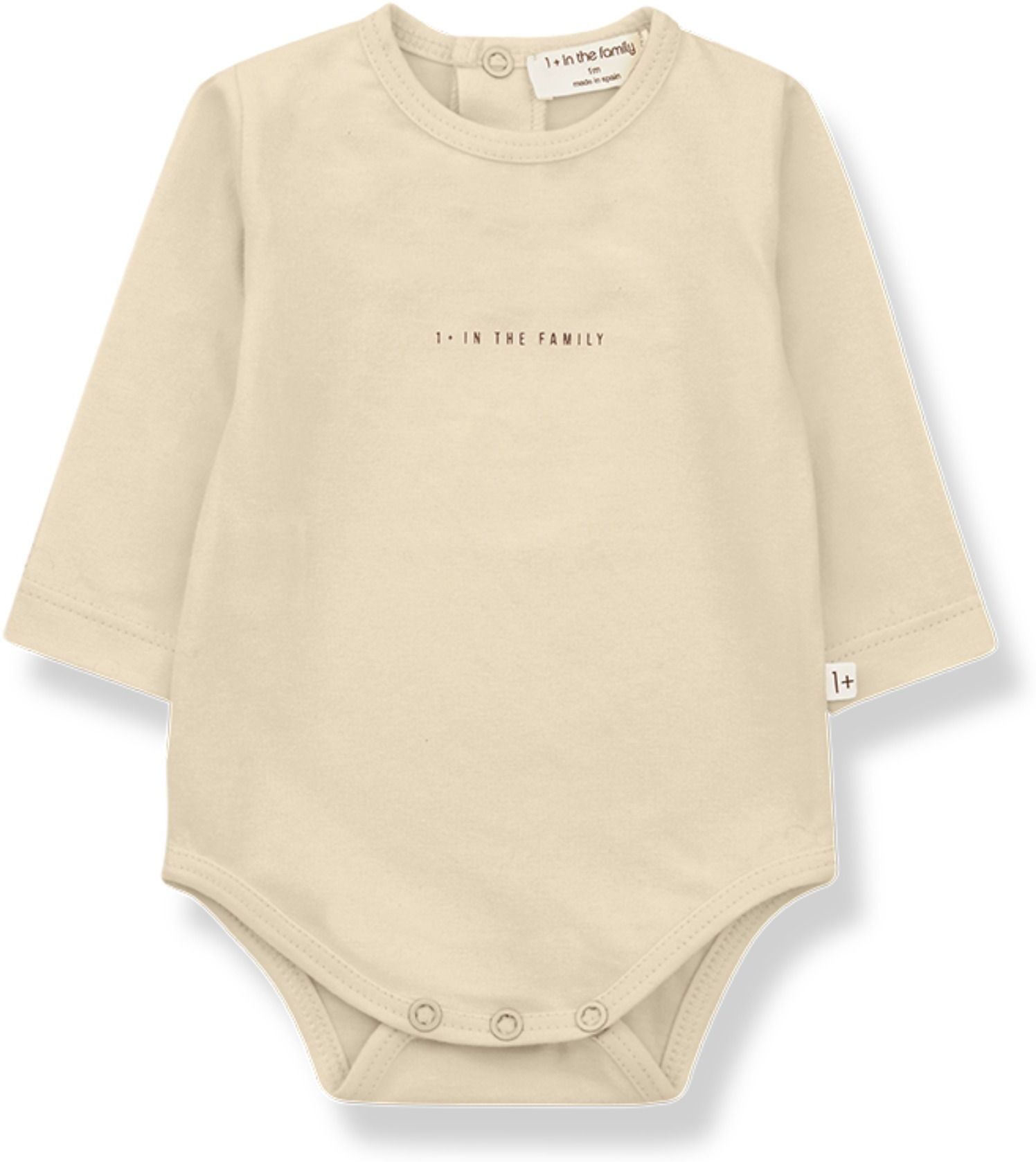 1+ in the family Lis Organic Cotton Baby Bodysuits - Set of 2 Beige Birth Girl