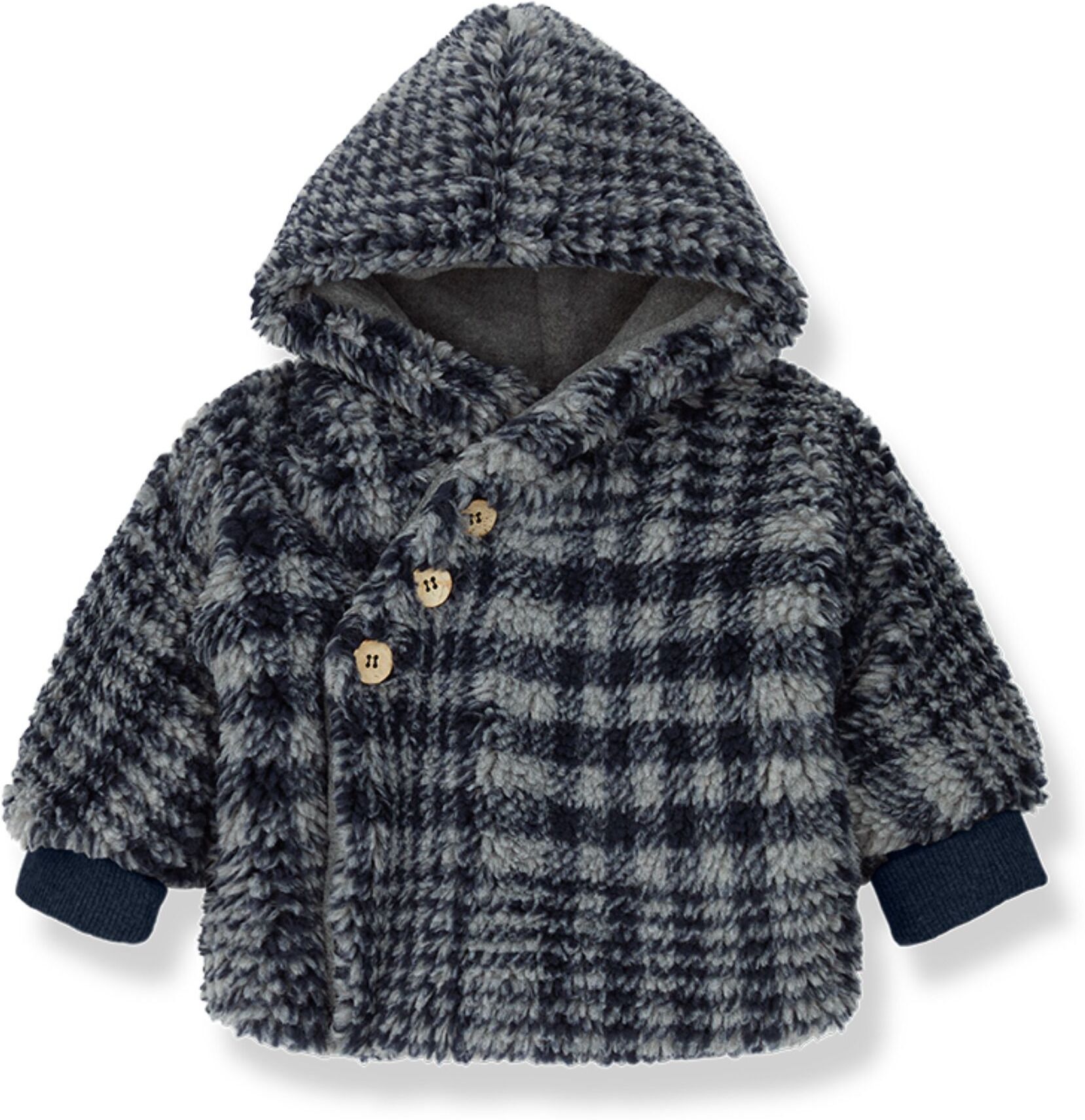 1+ in the family Ethan Faux Fur Coat Navy blue 3 months Girl