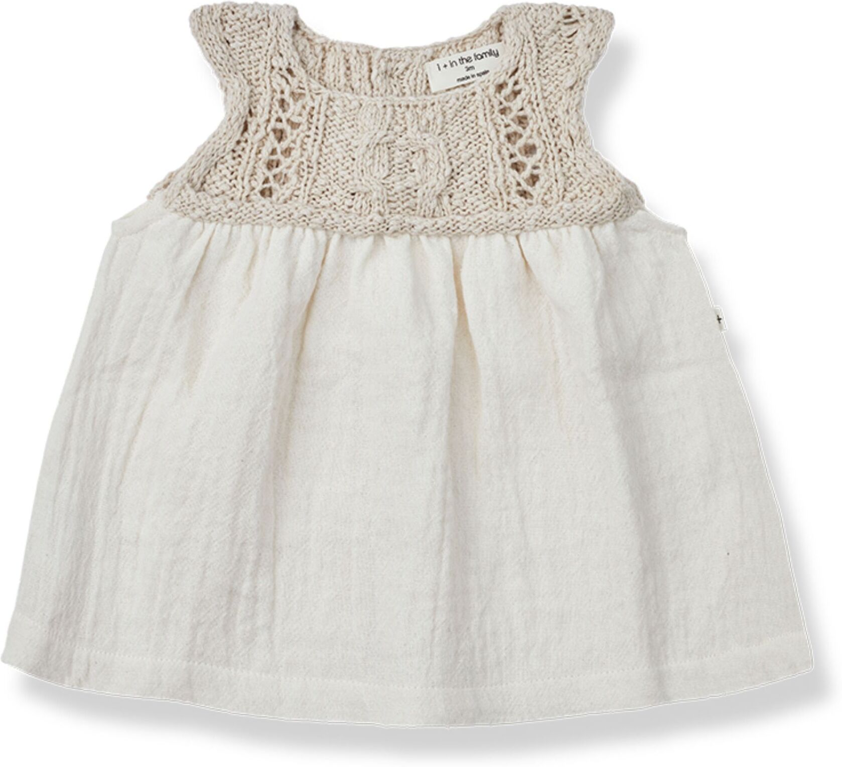 1+ in the family Neri Dress and Bloomer Set Natural 4 years Girl