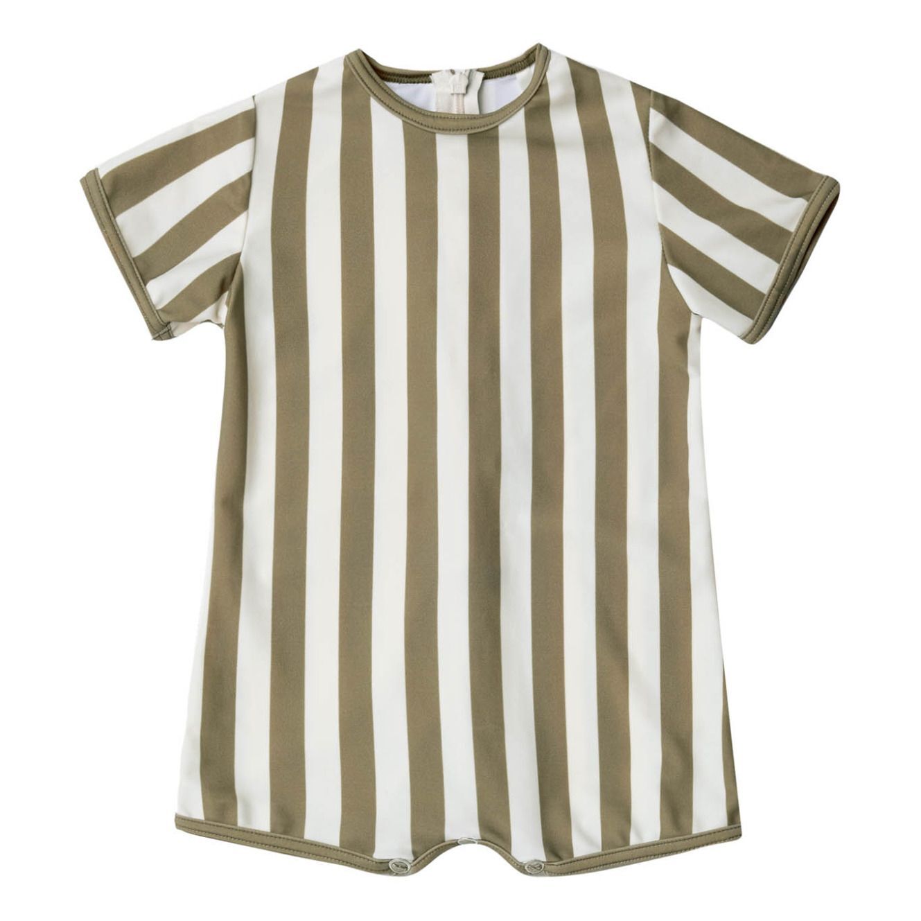 Rylee + Cru Anti-UV Striped Playsuit Dark khaki 0/3 months Girl