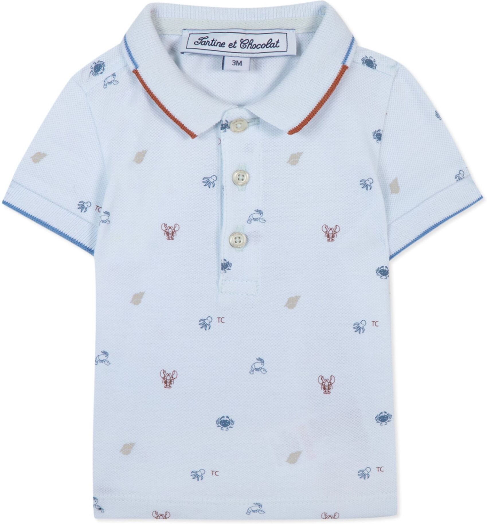 Tartine et Chocolat Polo Avenue de la Mer Light blue 6 months Girl