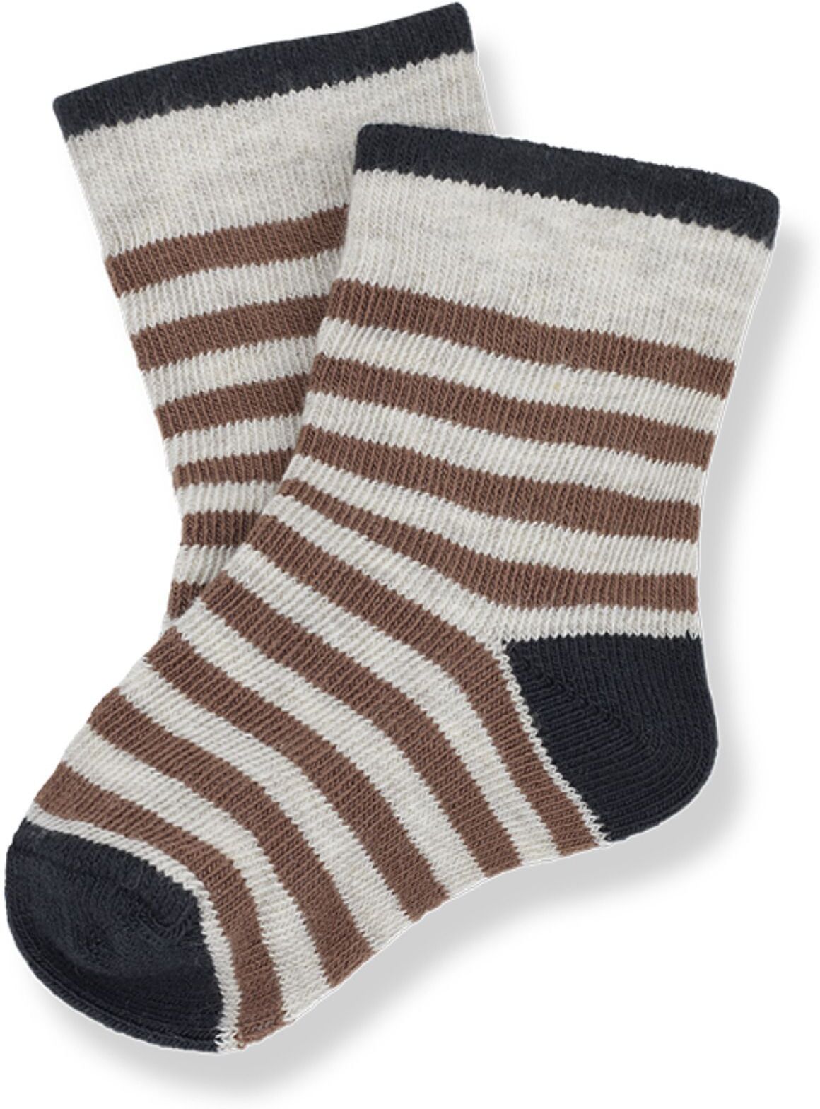 1+ in the family Terzo Striped Socks Chocolate 0/3 months Girl