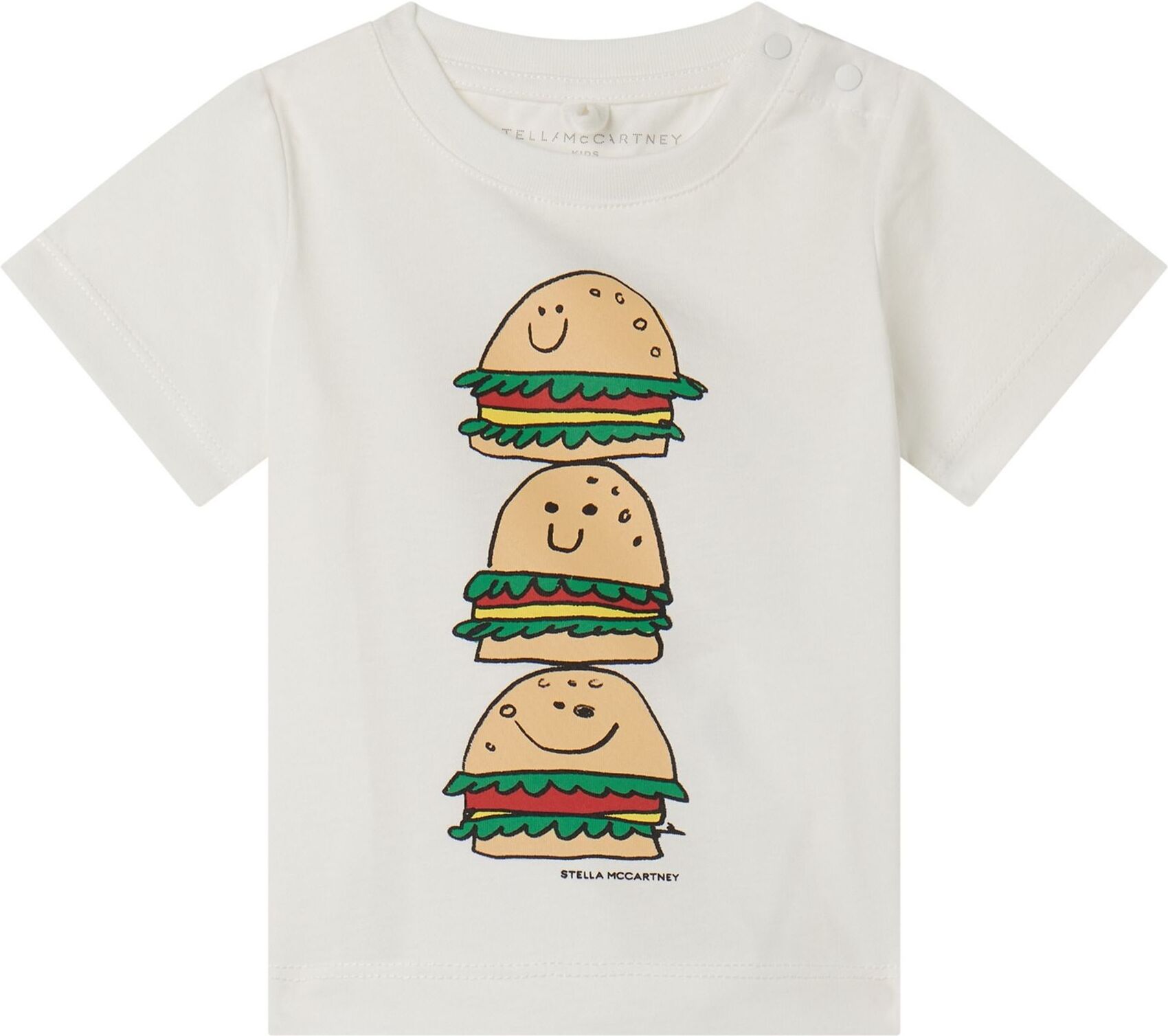 Stella McCartney Kids Burger Baby T-Shirt Ecru 6 months Girl