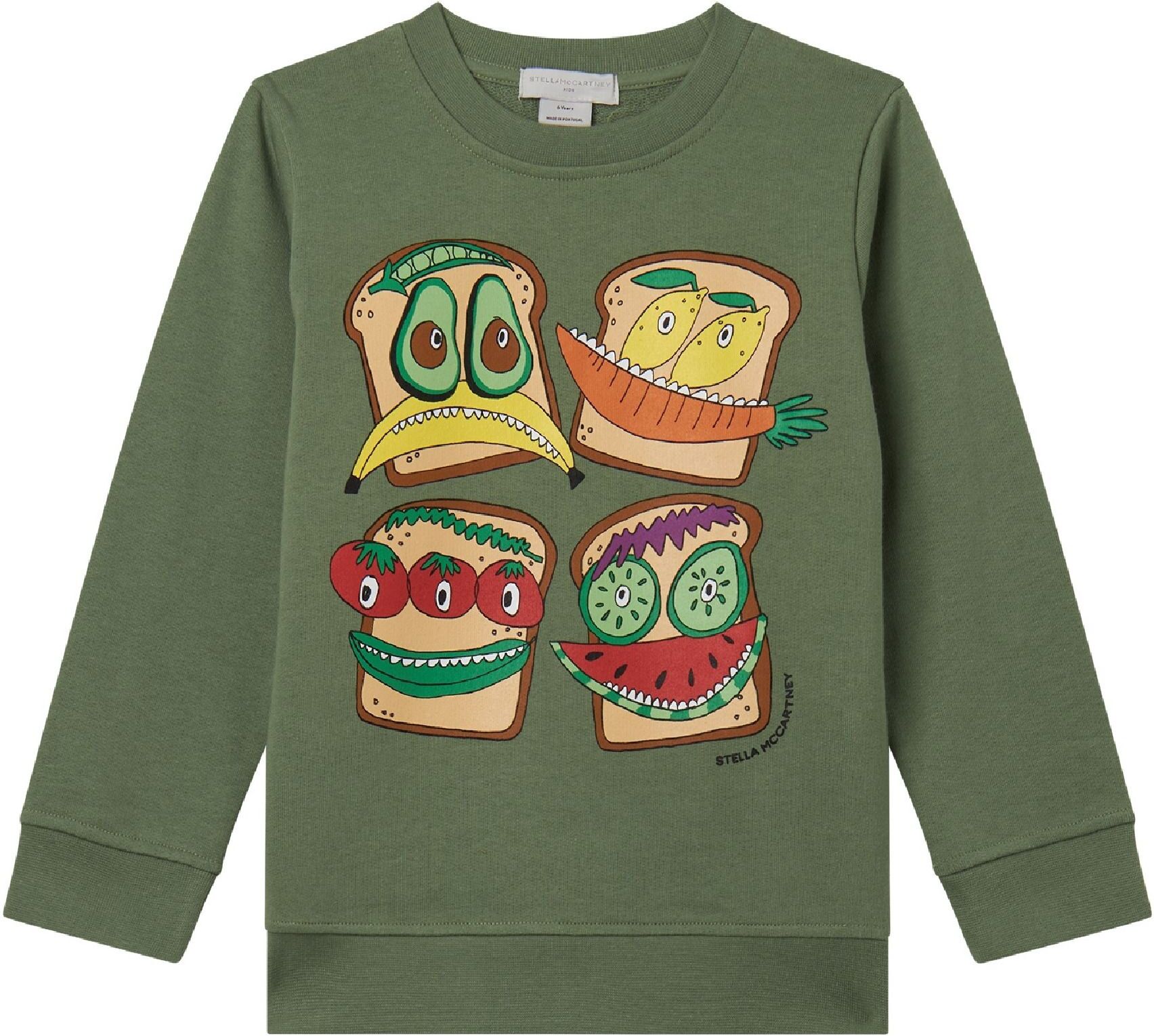 Stella McCartney Kids Burger sweatshirt Khaki 2 years Boy