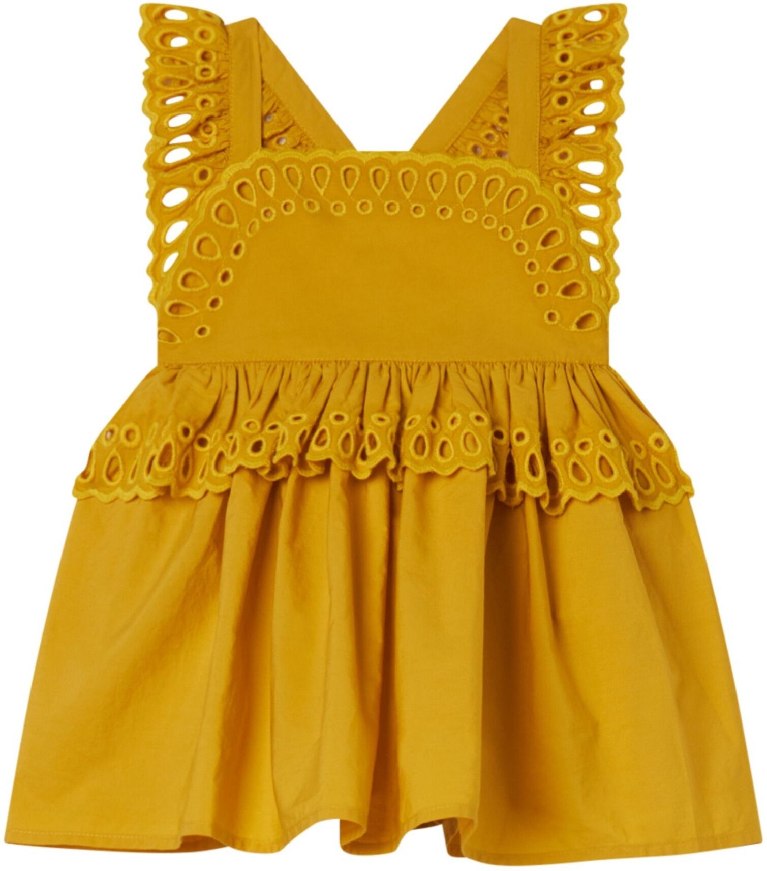 Stella McCartney Kids Broderie Anglaise Baby Dress Yellow 9 months Girl