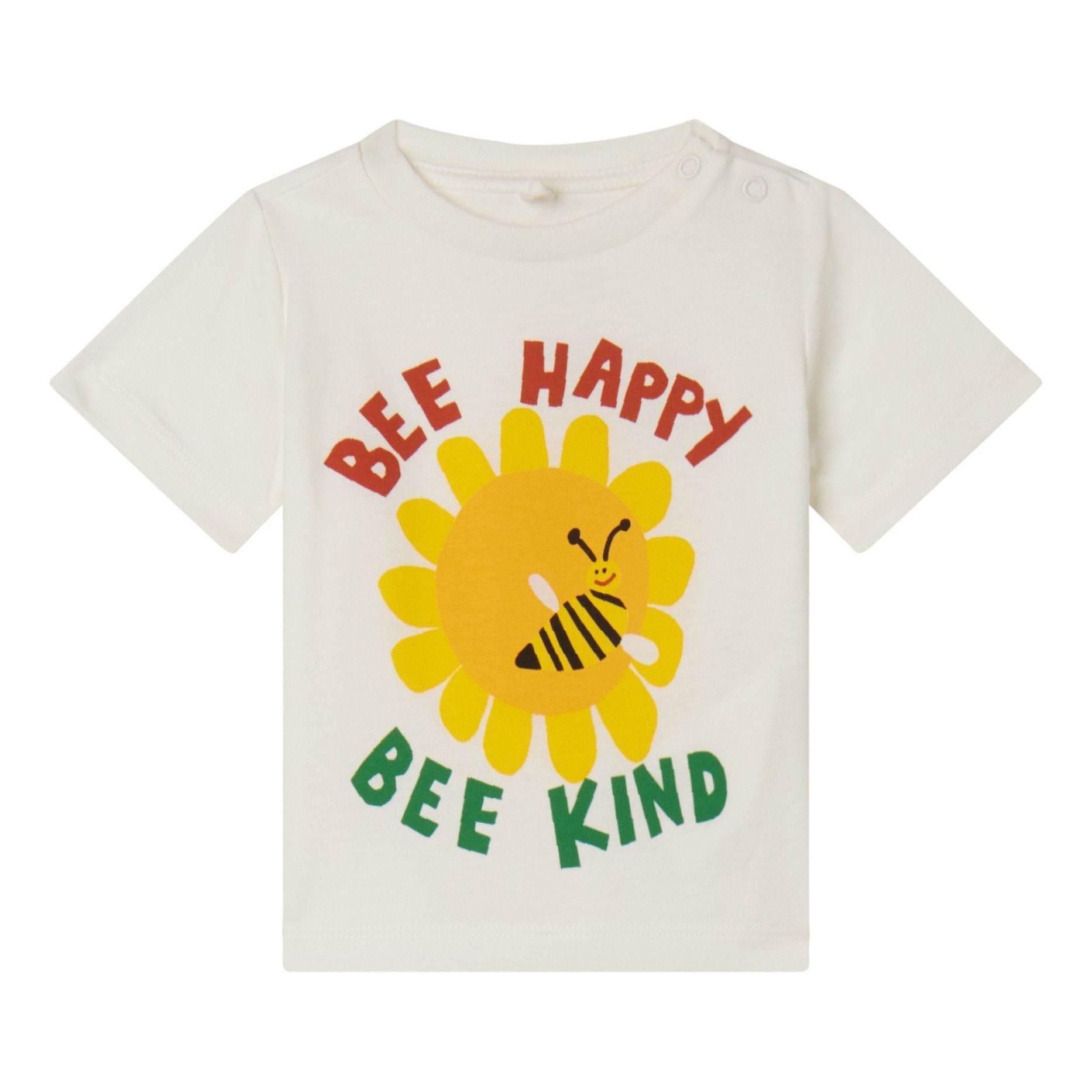 Stella McCartney Kids Be Happy Baby T-Shirt Ecru 6 months Girl