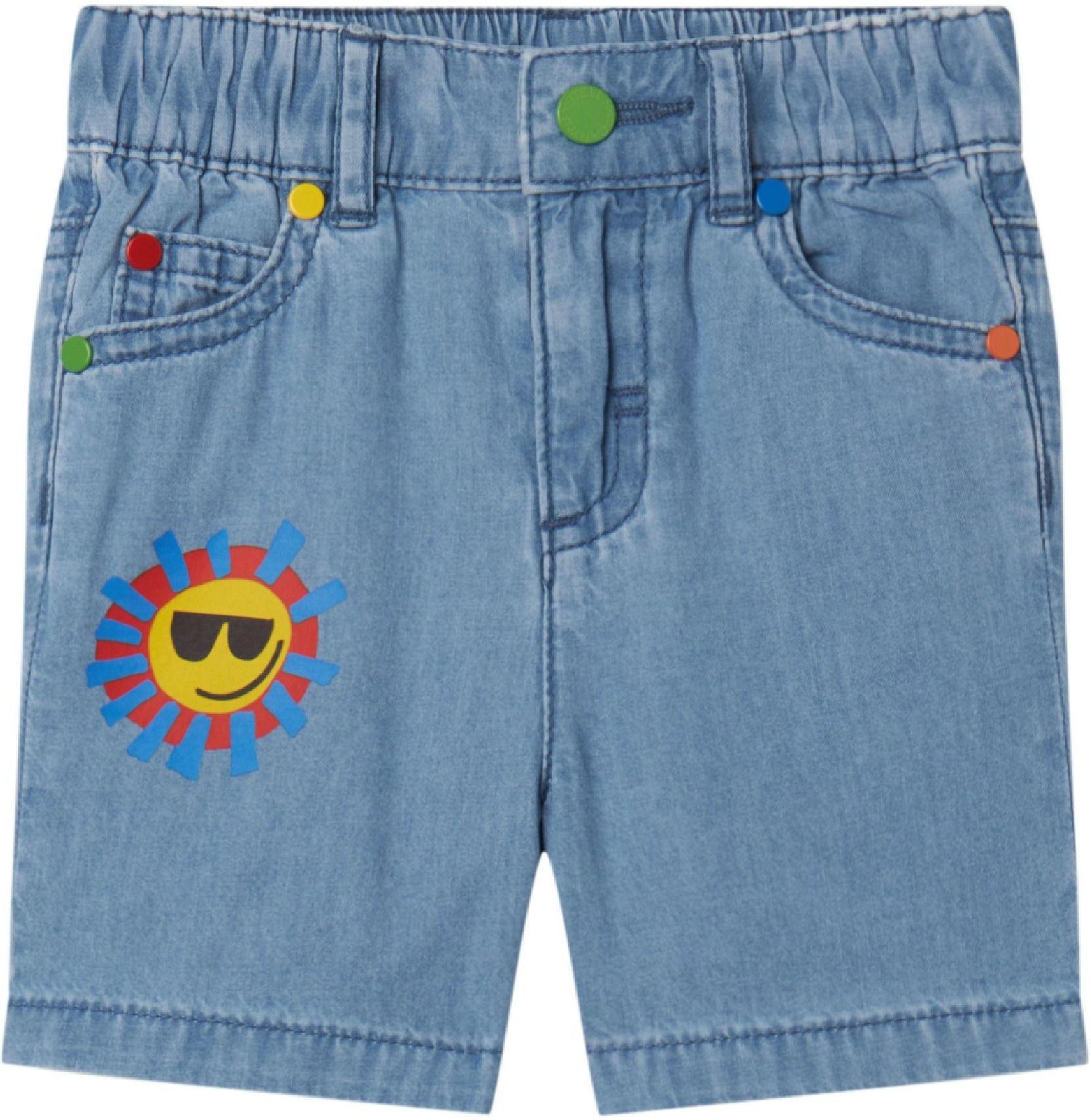 Stella McCartney Kids Baby Soleil Denim Shorts Blue 6 months Boy