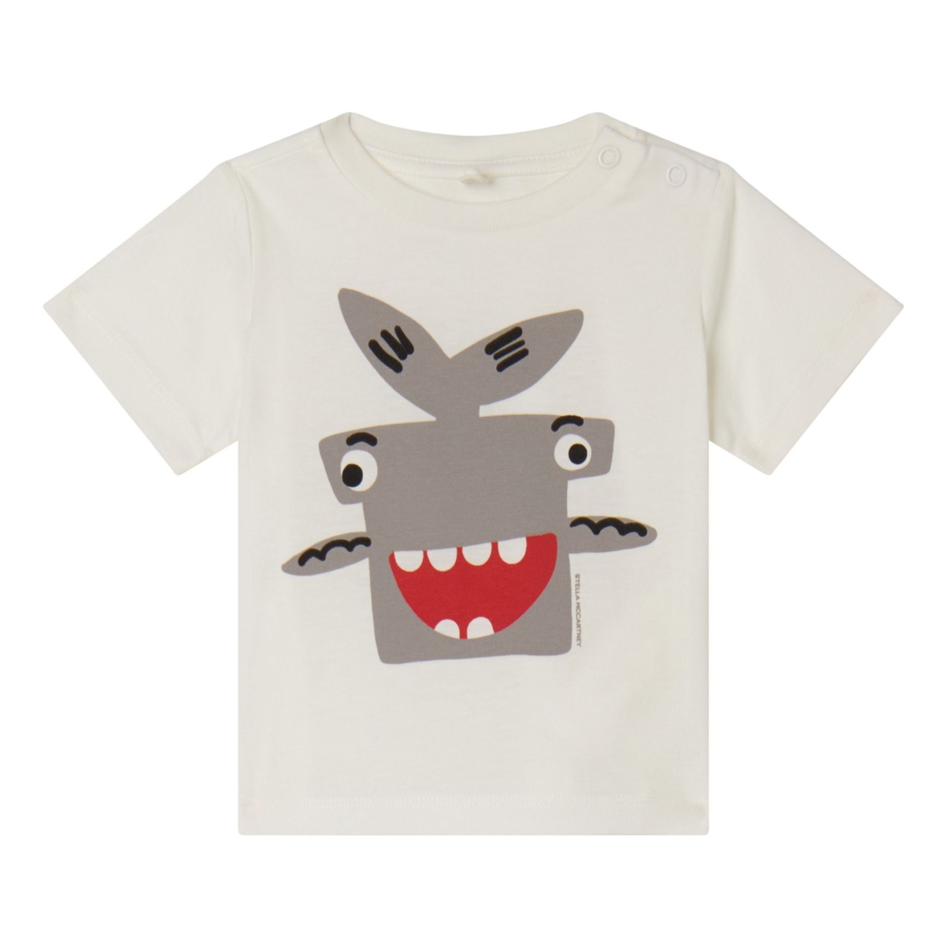 Stella McCartney Kids Baby Shark T-Shirt Ecru 6 months Boy