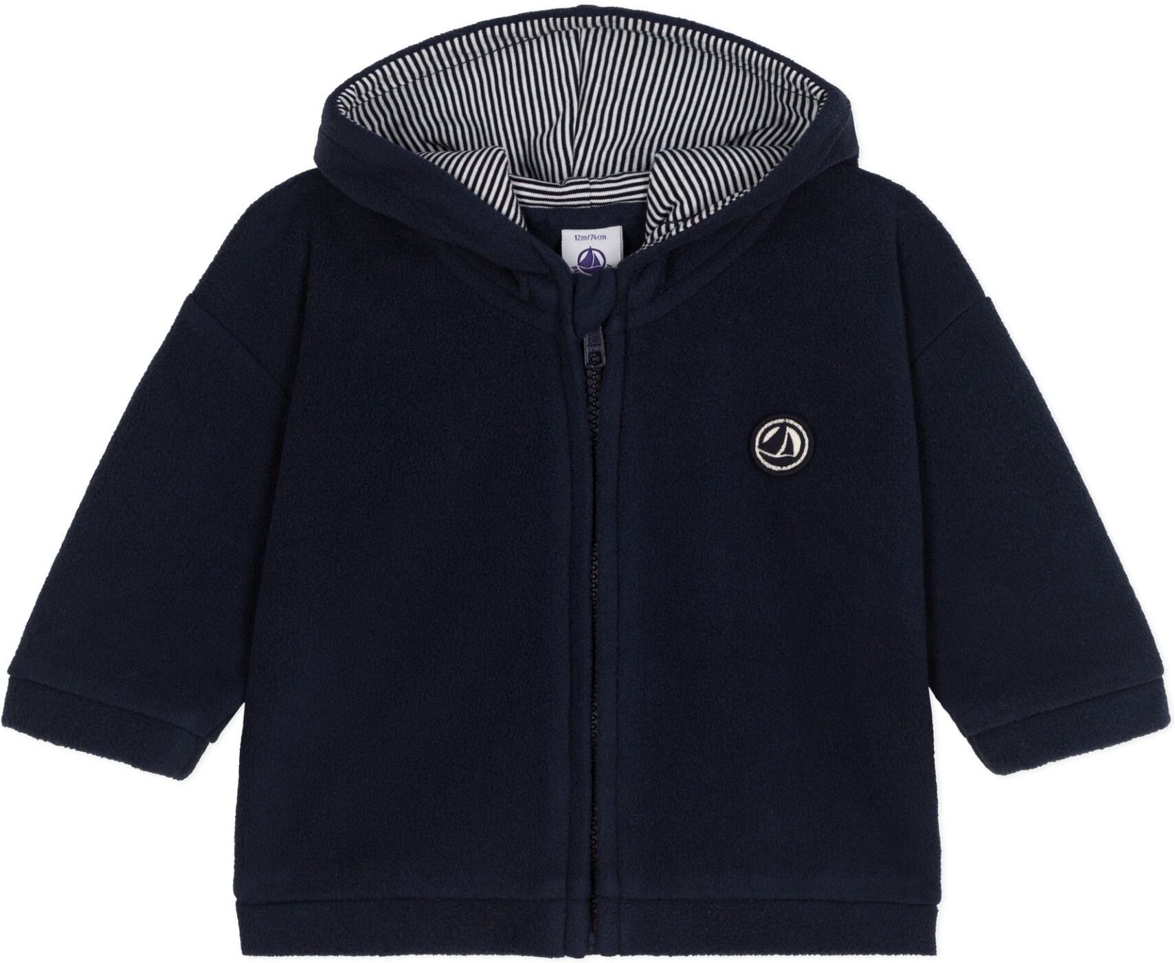 Petit Bateau Metto Fleece Hoody Navy blue 6 months Girl