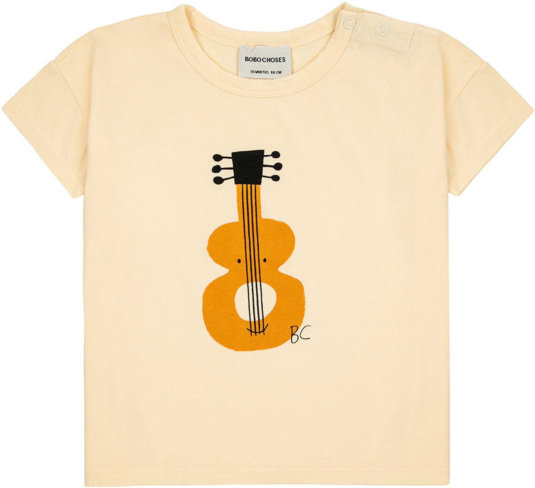 Bobo Choses Guitar T-Shirt Yellow 3 months Girl