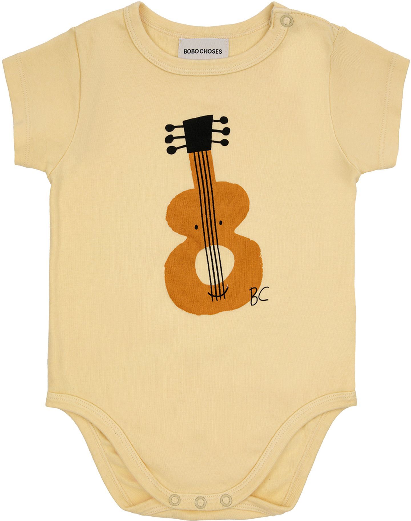 Bobo Choses Organic Cotton Guitar Bodysuit Yellow 3 months Girl