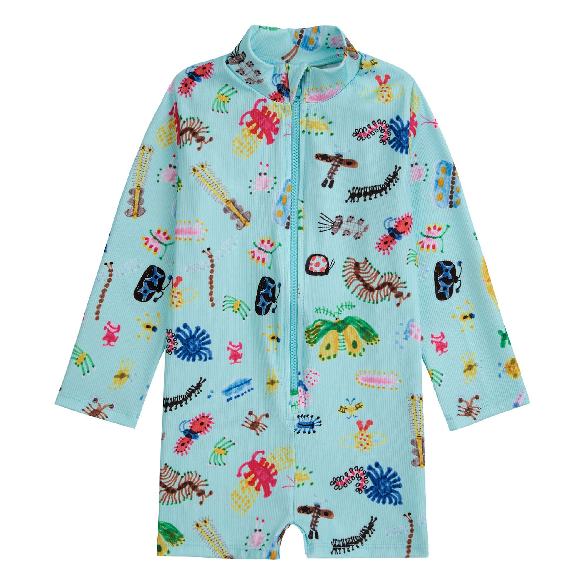 Bobo Choses UV protection suit Recycled material Beasts Blue 6 months Girl