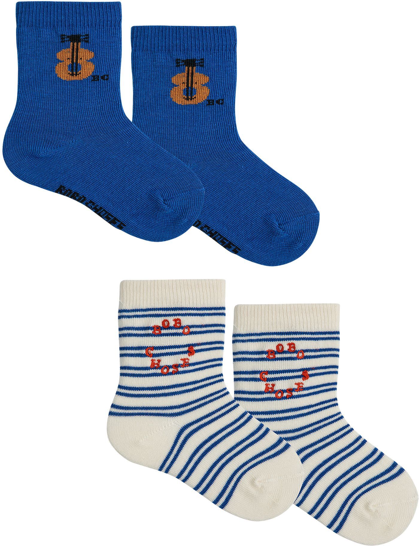 Bobo Choses Set of 2 Guitar Socks Blue 17/19 Girl