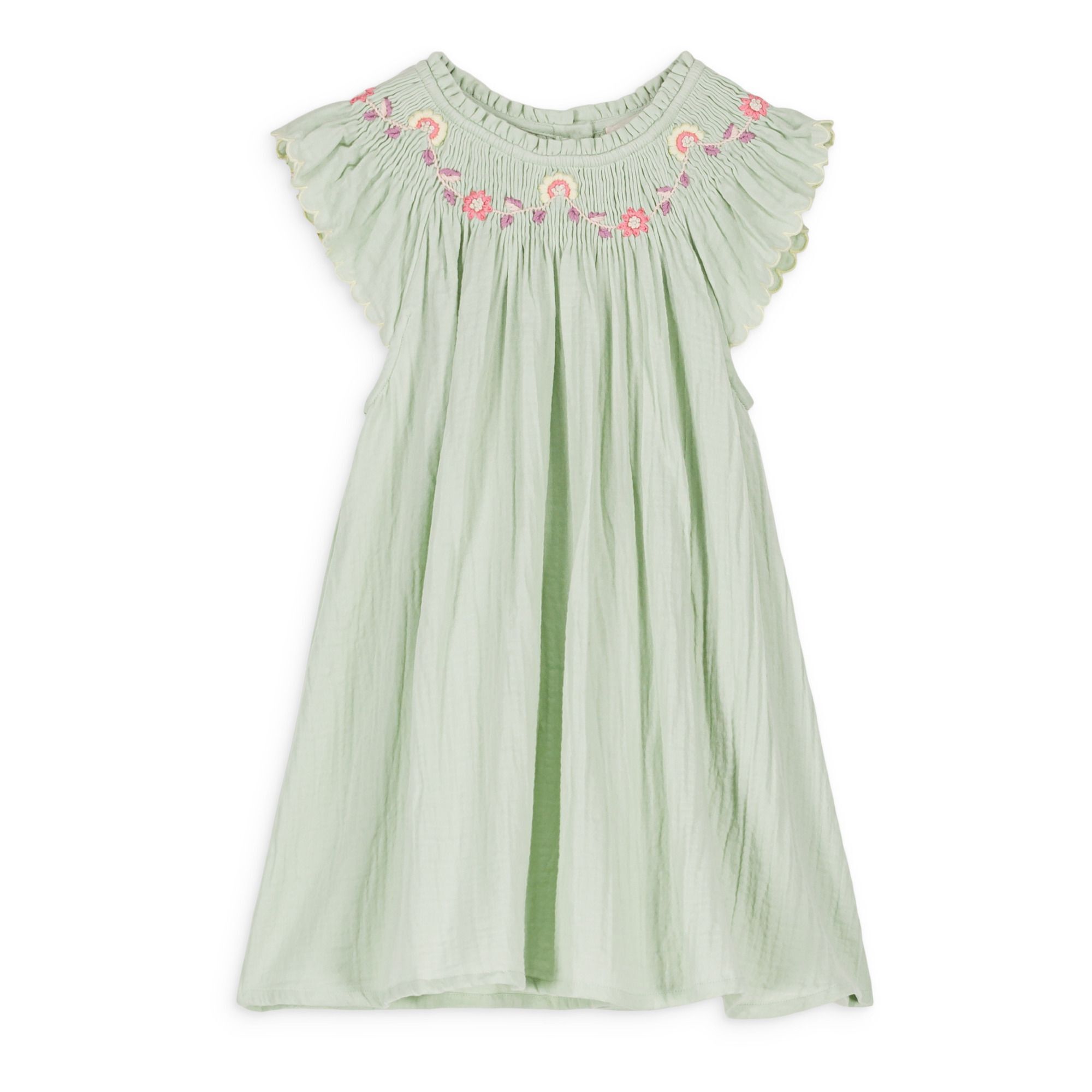 Louise Misha Embroidered Edith Baby Dress Almond green 6 months Girl