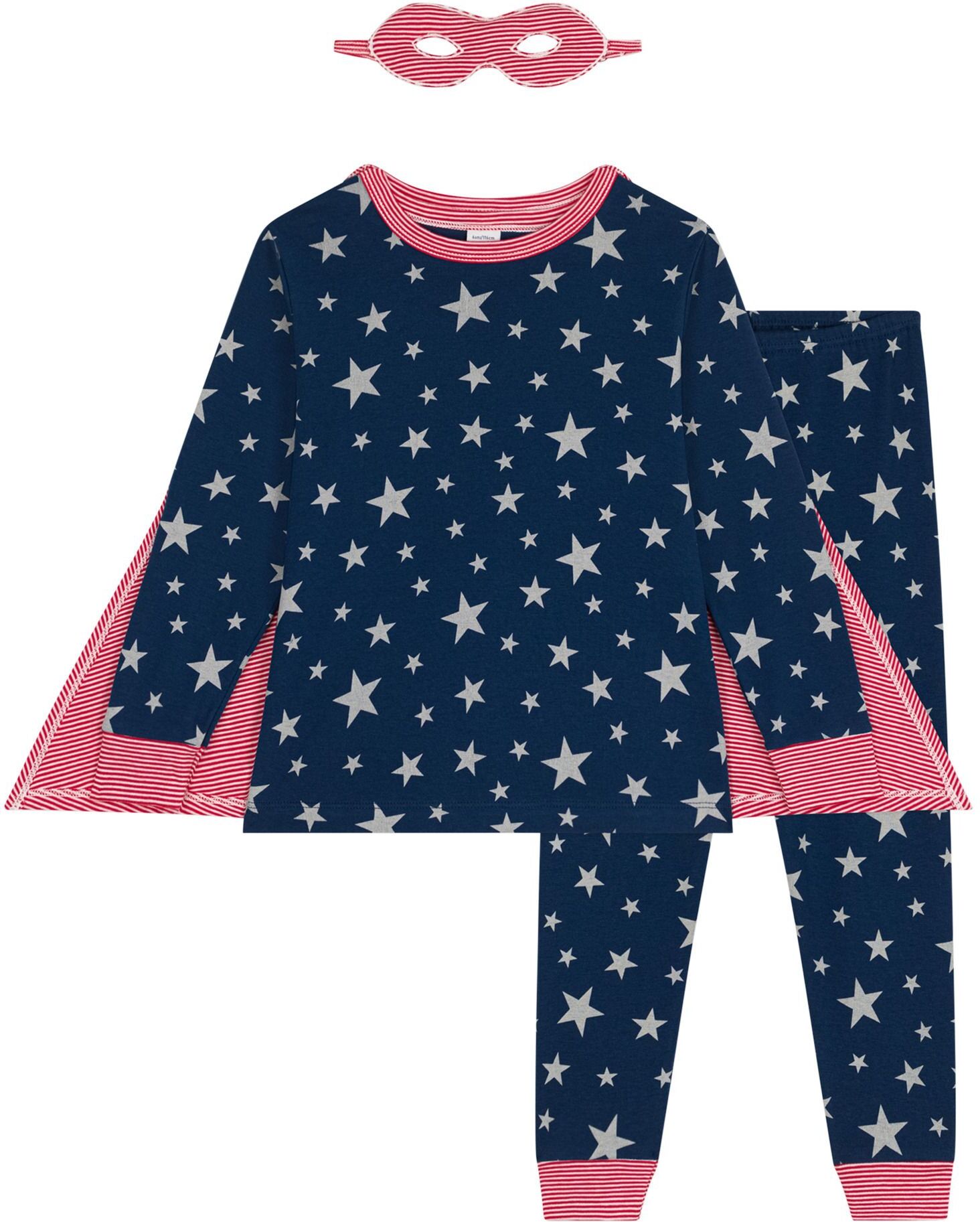 Petit Bateau Stars Pyjama and Mask Set Navy blue 3 years Girl