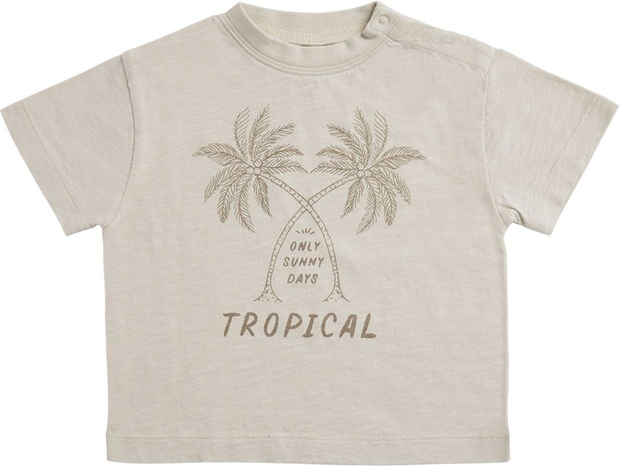 Rylee + Cru Tropical Palm T-Shirt Light grey 3/6 months Girl