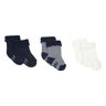 Petit Bateau Mara Organic Cotton Socks - Set of 3 Navy blue 15/18 Girl