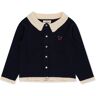 Konges Sløjd Venton Organic Cotton Knitted Peter Pan Collar Cardigan Navy blue 9 months Girl