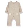 1+ in the family Achille Recycled Fibre Striped Jumpsuit Beige 9 months Girl