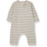 1+ in the family Mael Recycled Material Stripe Jumpsuit Ecru 12 months Girl