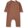 1+ in the family Laurent Recycled Fibre Striped Jumpsuit Brown 1 month Girl