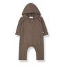 1+ in the family Leonard Recycled Material Hooded Jumpsuit Marron glac 6 months Girl