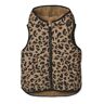 Liewood Diana Leopard Reversible Sleeveless Jacket in Recycled Materials Brown 12 months Girl