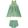 Stella McCartney Kids Star dress and bloomer set Green water 6 months Girl