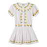 Stella McCartney Kids Flower Embroidery Dress White 4 years Girl