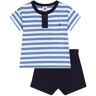 Petit Bateau Ensemble Mederic Rayé Blue 3 months Girl