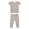 Quincy Mae Flowery Bamboo T-Shirt and Legging Off white 0/3 months Girl