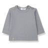 1+ in the family Ribbed Mica T-shirt Gris galet 1 month Girl