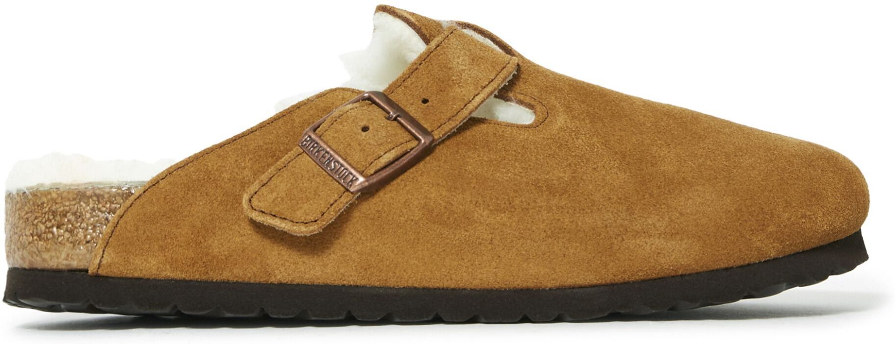 BIRKENSTOCK Boston Fur Suede Clogs - Adult Collection Camel 35EU Women