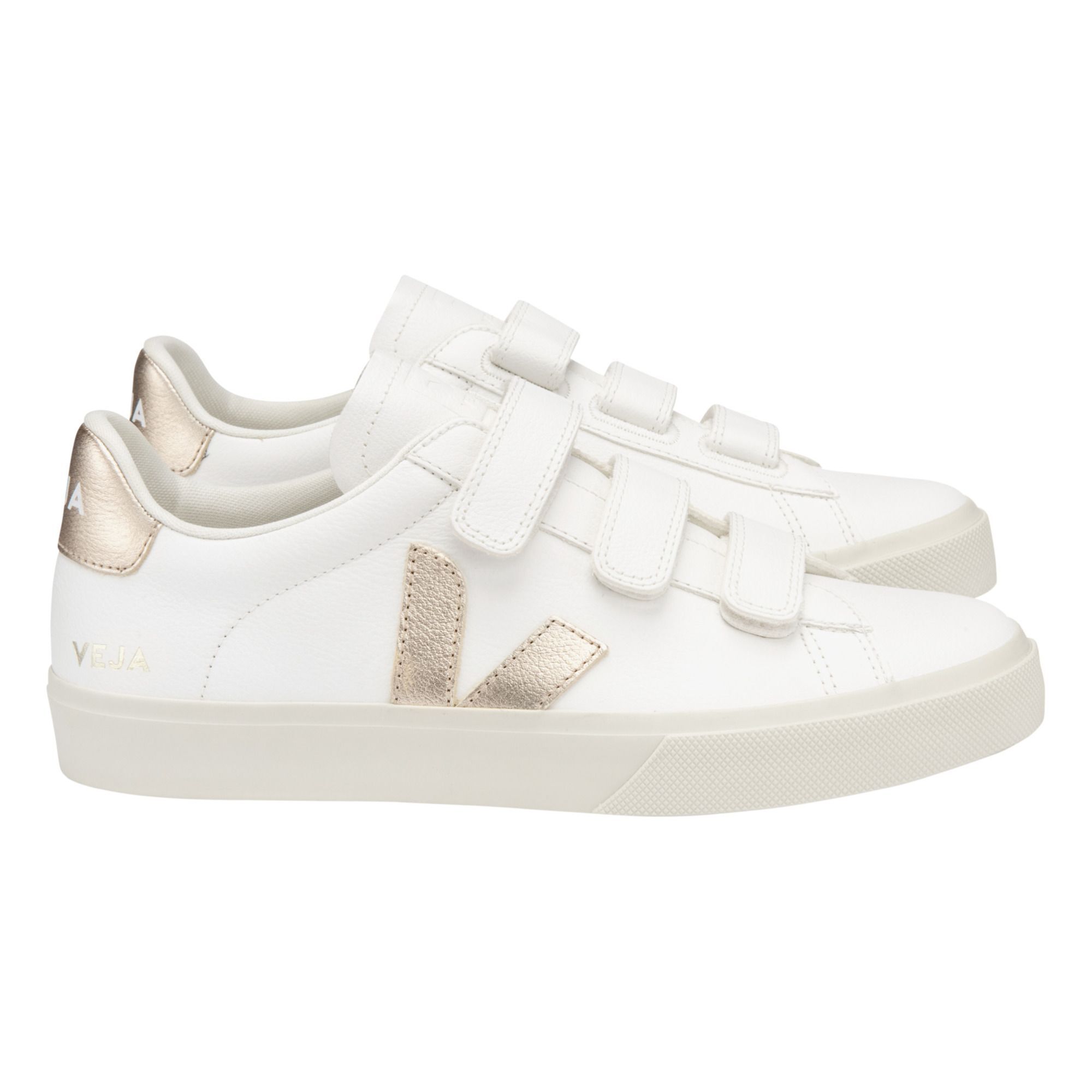 Veja Recife Chrome-Free Velcro Sneakers - Women’s Collection - Gold 35EU Women