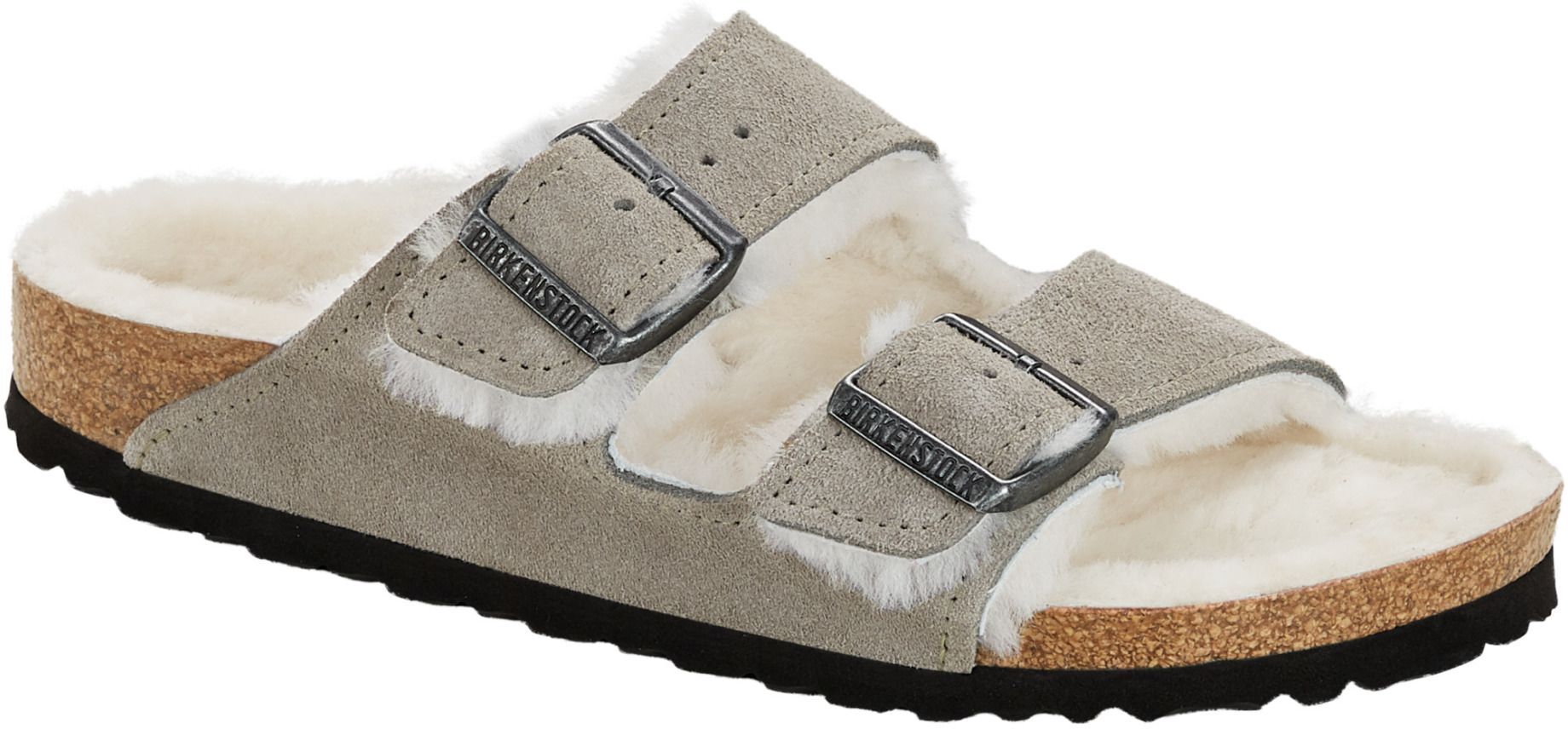 BIRKENSTOCK Arizona Shearling Sandals - Adult Collection - Light grey 35EU Women