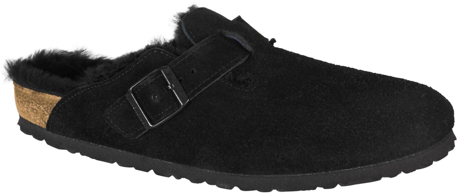 BIRKENSTOCK Boston VL Suede Clogs - Adult Collection Black 37EU Women