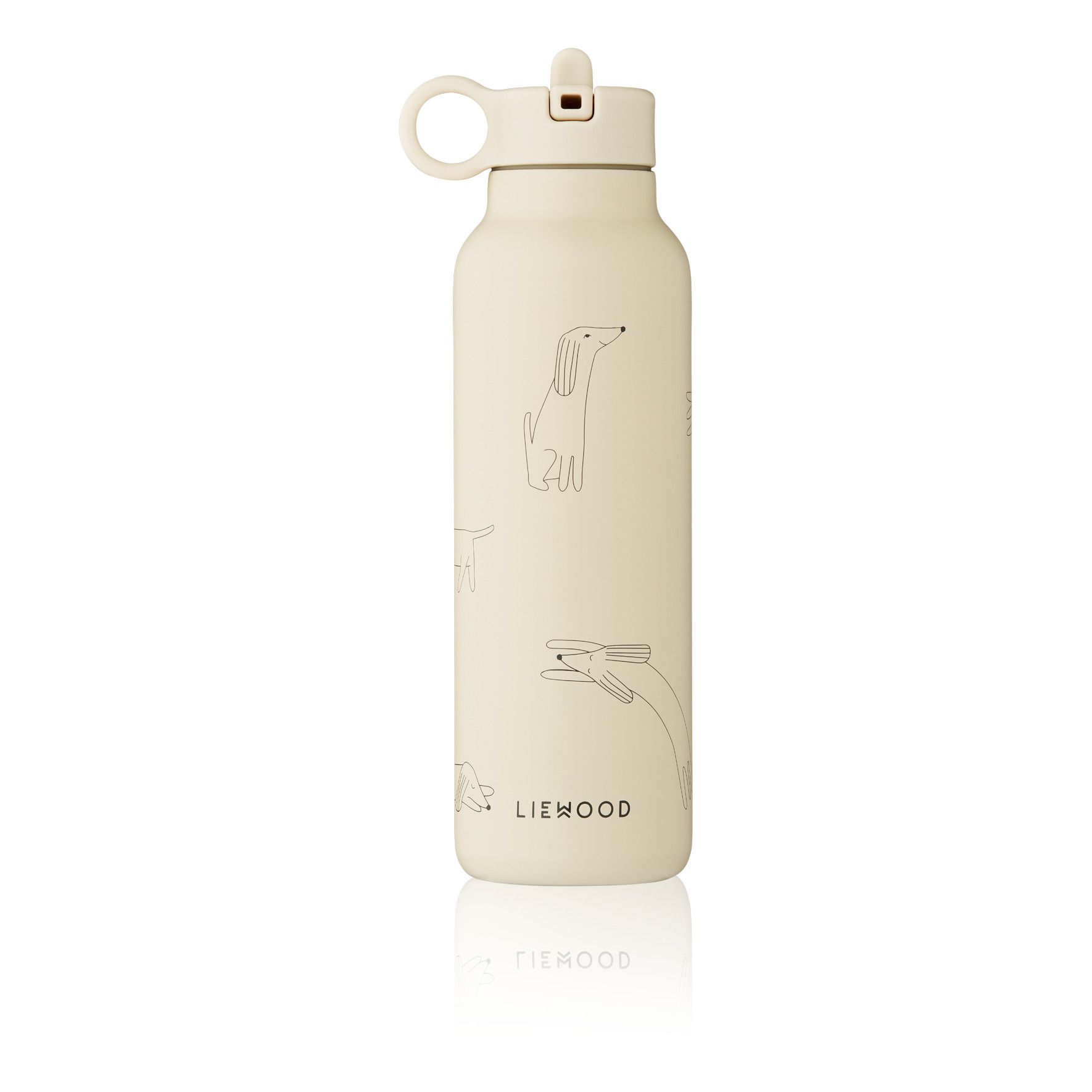 Liewood Falk stainless steel water bottle - 500 ml Dog/Sandy one size unisex