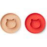 Liewood Gordon Plates - Set of 2 Red one size unisex