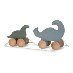 Konges Sløjd Dino pull toy in FSC wood Blue one size unisex