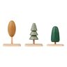 Liewood Wooden trees - Set of 3 Faune green mix one size unisex