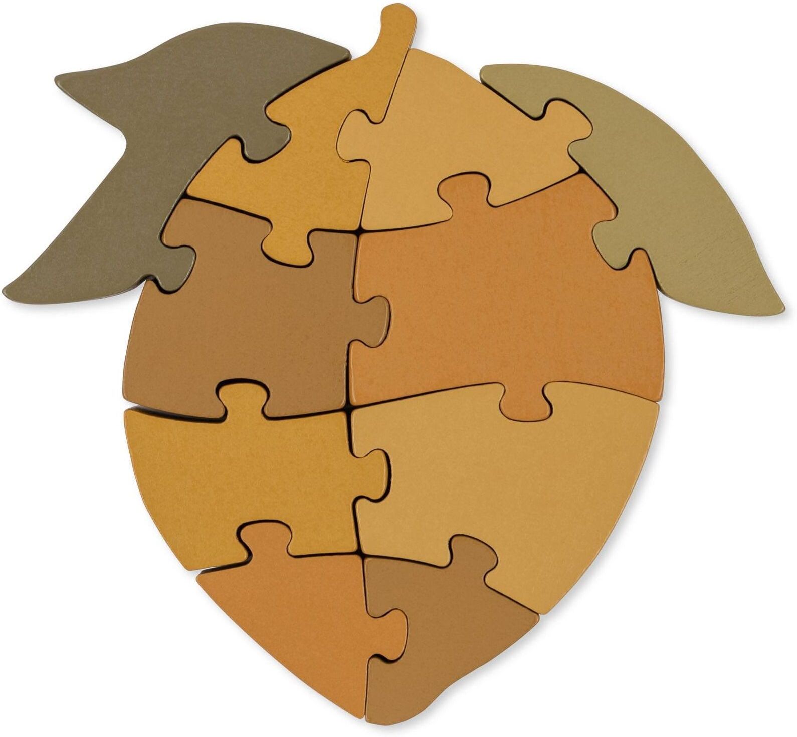 Konges Sløjd Lemon Wooden Puzzle FSC Yellow one size unisex