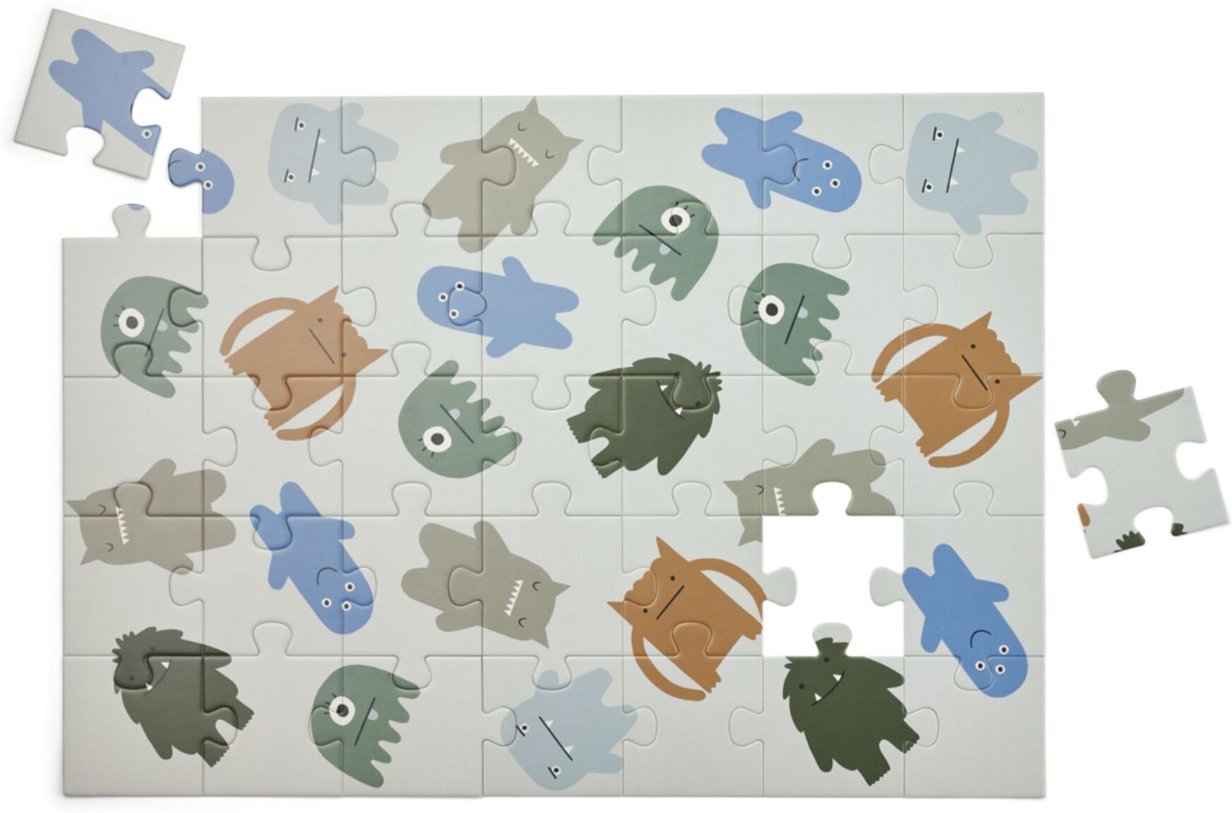 Liewood Jimmie Puzzle Monster/Mist one size unisex