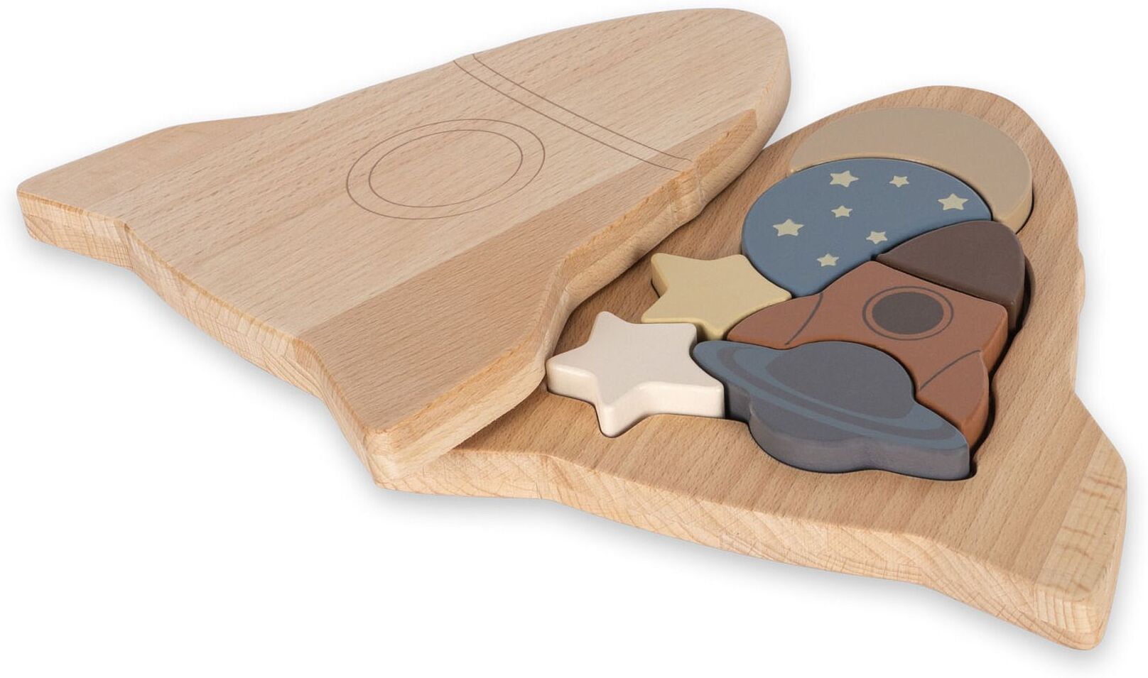 Konges Sløjd Rocket puzzle in FSC wood Multicoloured one size unisex