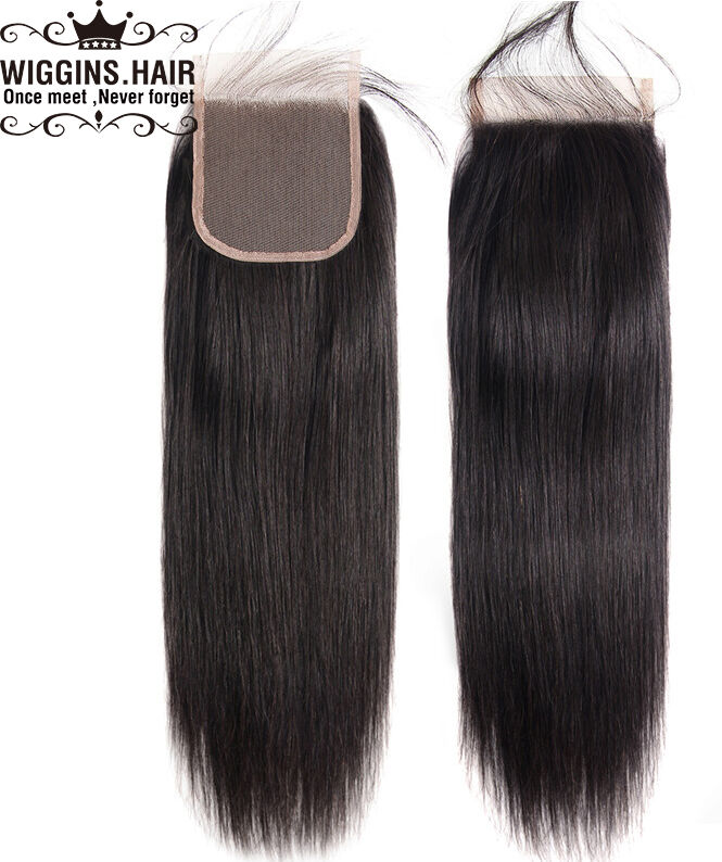 Wiggins Hair Straight Human Virgin Hair 4x4 Lace Closure Free Part