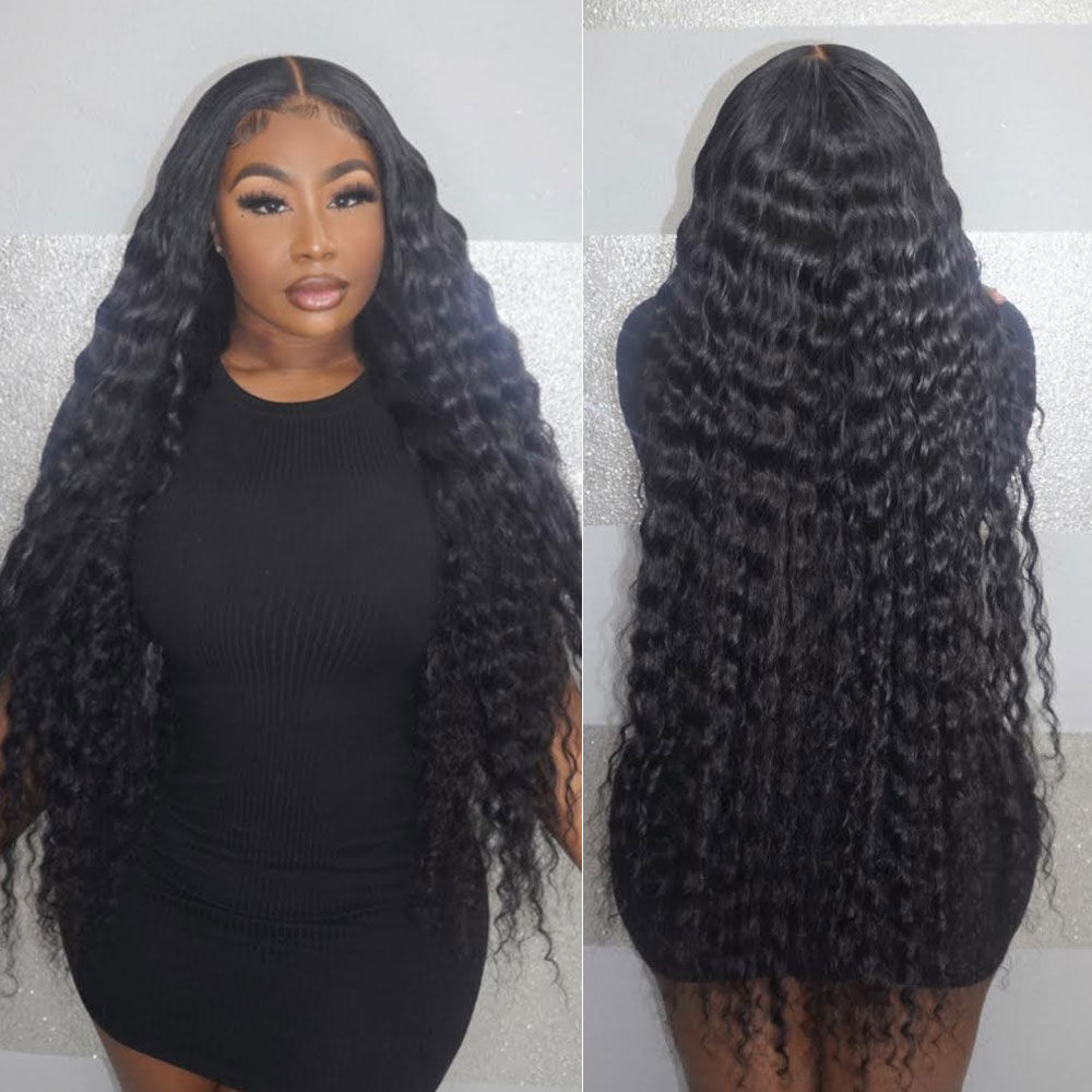 Wiggins Hair Loose Deep Wave 5*5 Lace Closure Wigs Affordable Human Hair Wigs For African American Women